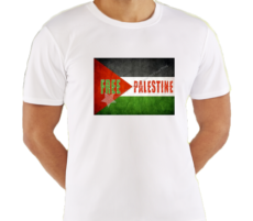 Free Palestine Rustic Flag Mans T-Shirt
